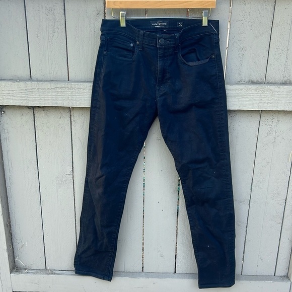 Lucky Brand 121 Heritage Slim Straight Leg Jeans Black Size 32x32 - Picture 1 of 6